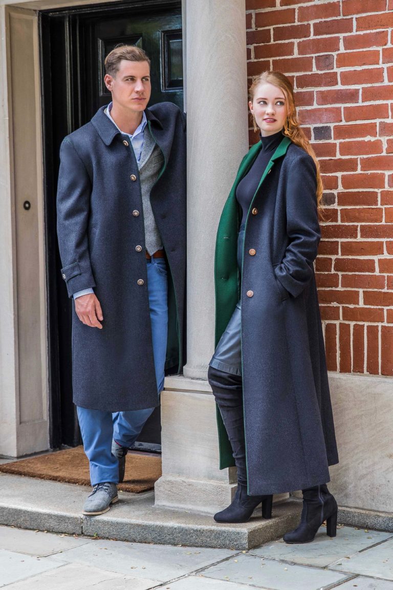 Austrian Loden Wool Coats worn by young couple in New York City-17-8 ...